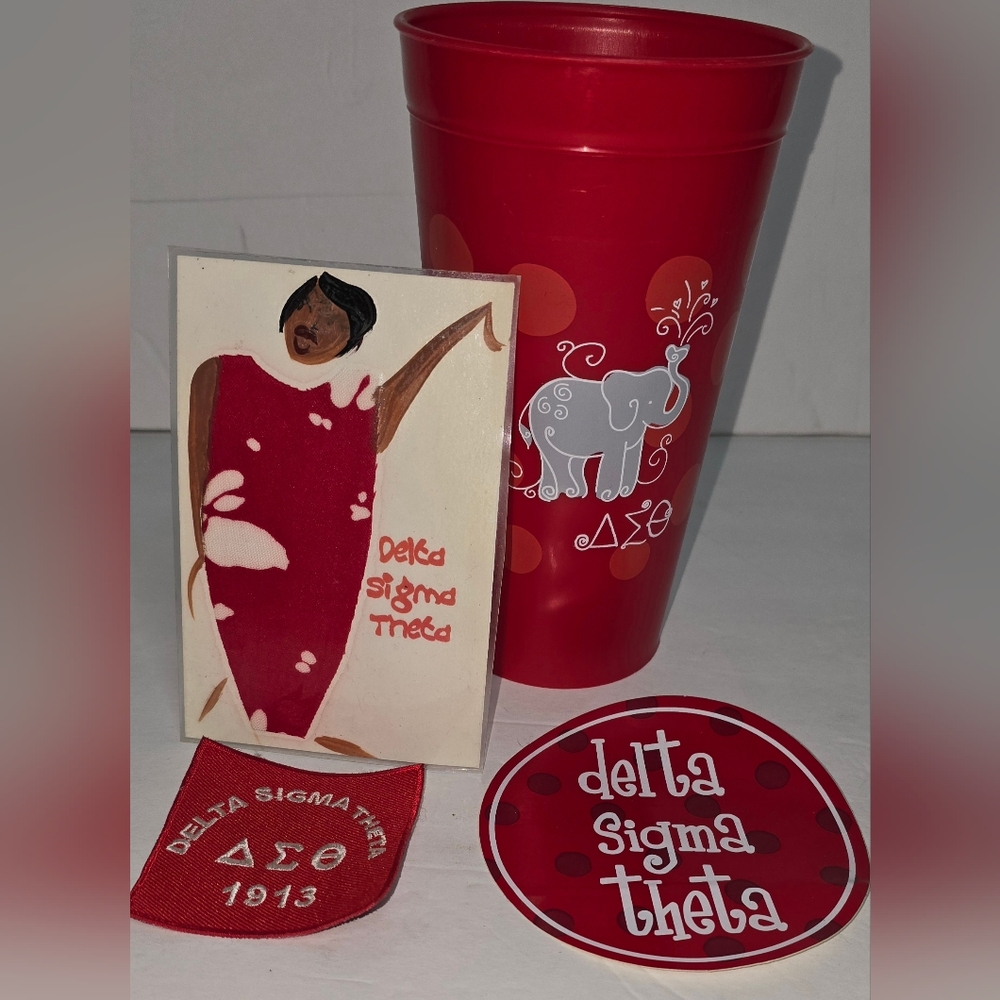 Delta Sigma Theta Items Lot Sticker Magnet Cup Patch Sorority